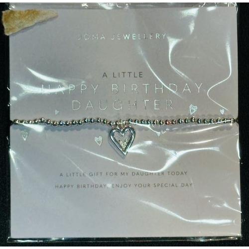 1016 - Joma Jewellery Bracelet x 2 - A Little Happy Birthday Daughter + A Little Happy Birthday