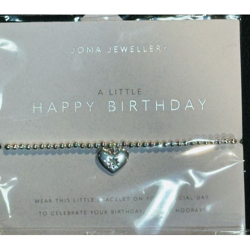 1016 - Joma Jewellery Bracelet x 2 - A Little Happy Birthday Daughter + A Little Happy Birthday