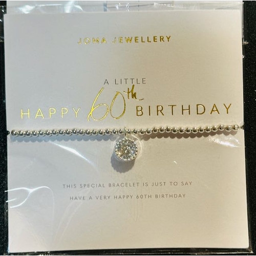 1048 - Joma Jewellery Bracelet x 2 - A Little Happy 60th Birthday + A Little Just For You Bestie