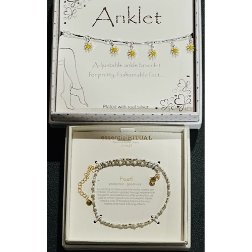 976 - Essential Ritual Pearl Anklet + Equilibrium Anklet