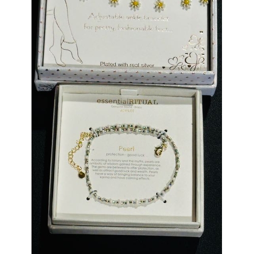 976 - Essential Ritual Pearl Anklet + Equilibrium Anklet