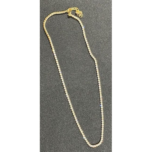 981 - Fine Gold Tone Tennis Necklace