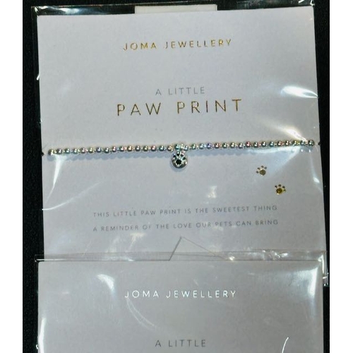 984 - Joma Jewellery Bracelet x 2 - A Little Paw print + A Little Guardian Angel