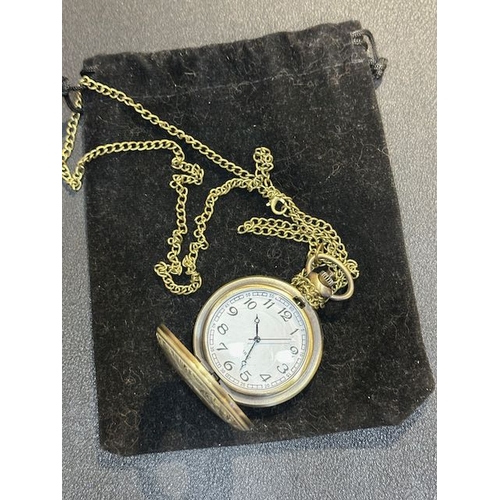 1016 - Ornate Pocket Watch on Chain