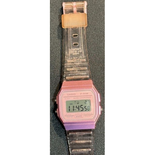 1031 - Pink Digital Casio Watch  F-91W