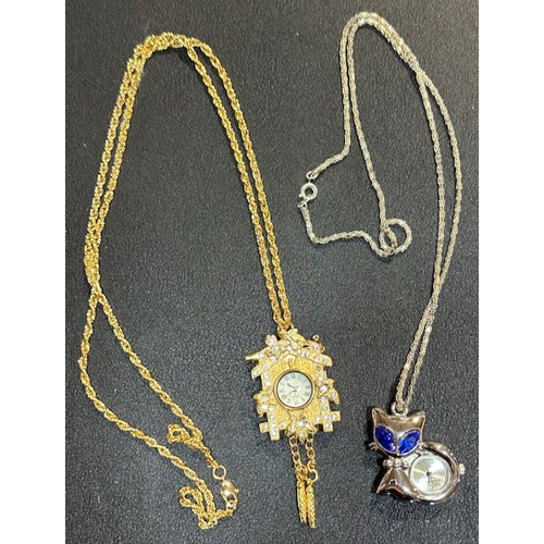 1034 - 2 Watch Pendant Necklaces