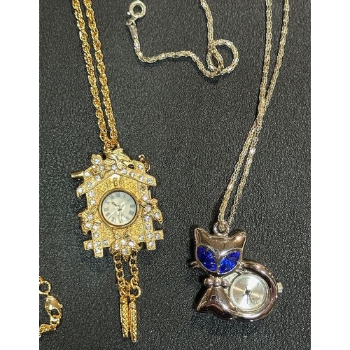 1034 - 2 Watch Pendant Necklaces