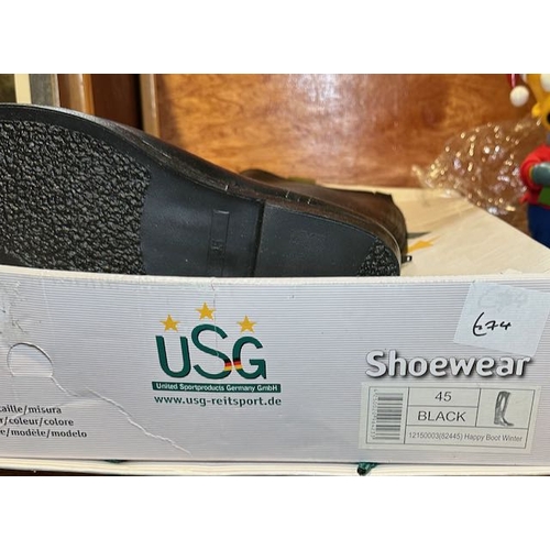 13 - USG Equestrian Boots Size 45 - Unused/Boxed