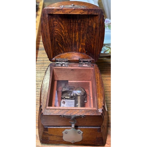 185 - Antique Barrel Music Box