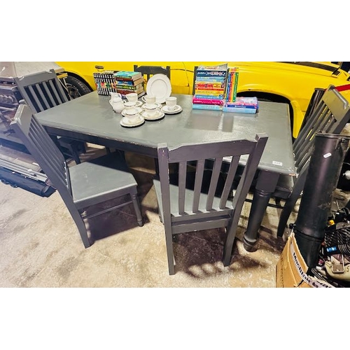 334 - Grey Kitchen Table & 6 Chairs