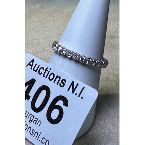 406 - 18ct White Gold Diamond Band