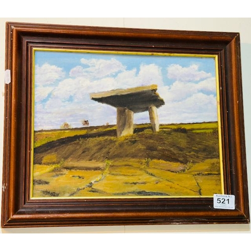 521 - Framed Oil by E Burnett - 1'6x1'3