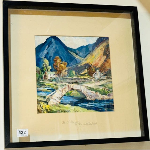 522 - Large Framed Oil by John T Bannon - In The Lake District - 21