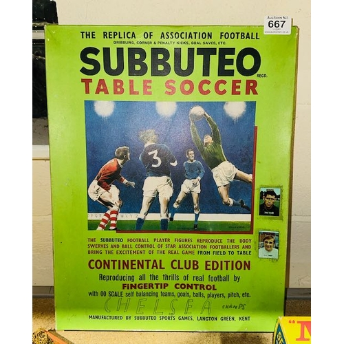 667 - Subbuteo Table Soccer Contintental Club Edition In Original Box