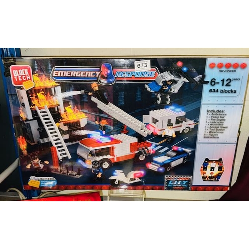 673 - Block Tech Emergency Response Construction Set - Boxed & Sealed