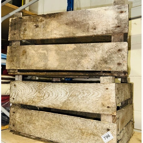 796 - 2 x Large Wooden Crates