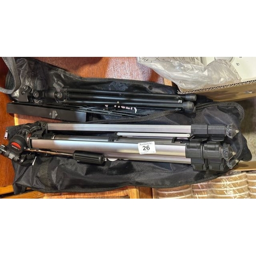 26 - Vanguard Tripod + Tiger Music Stand - Both In Carry Cases