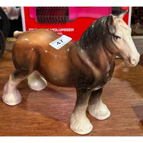 47 - Large Ceramic Shire Horse