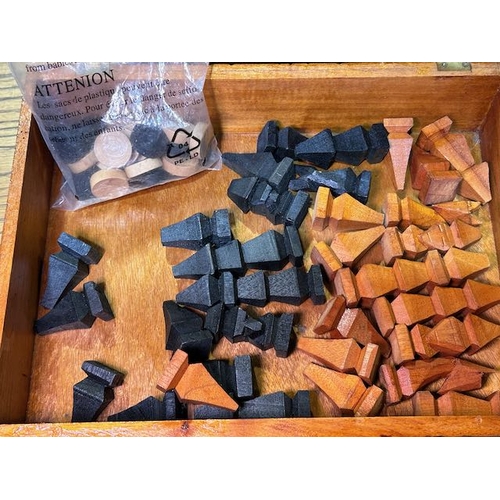 160 - Wooden Chess Set in Carry/Storage Case