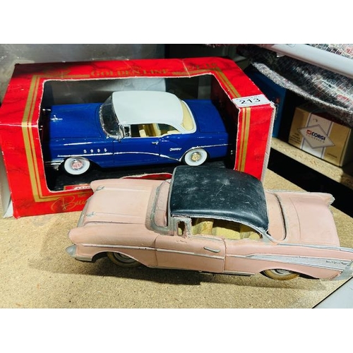 213 - Boxed Mira 1:18 1955 Buick Century + Large 1:18 Model Convertible