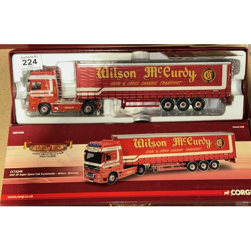 224 - Boxed Corgi Limited Edition Hauliers Of Renown 1:50 Wilson McCurdy DAF XF Super Space Cab Curtainsid... 