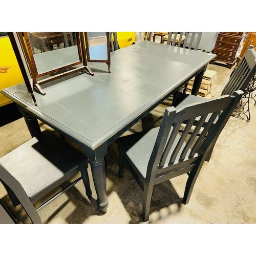 328 - Grey Kitchen Table & 6 Chairs