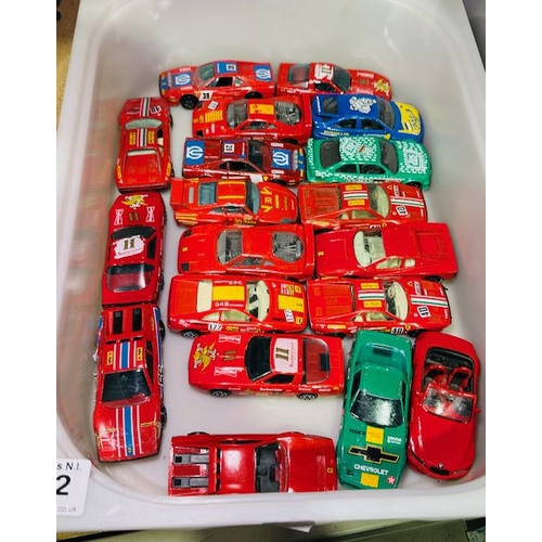 602 - Tub Of Approx 19 x Burago Sports/Race Cars