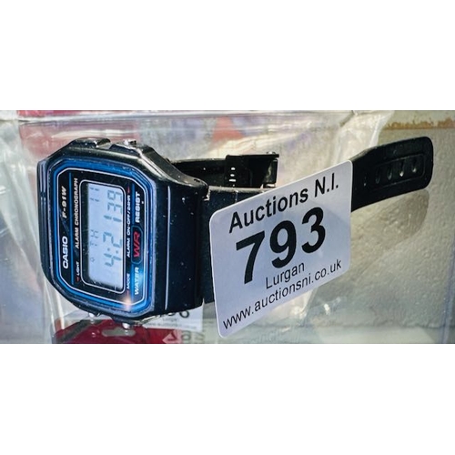 793 - Casio F-91W Chronograph watch