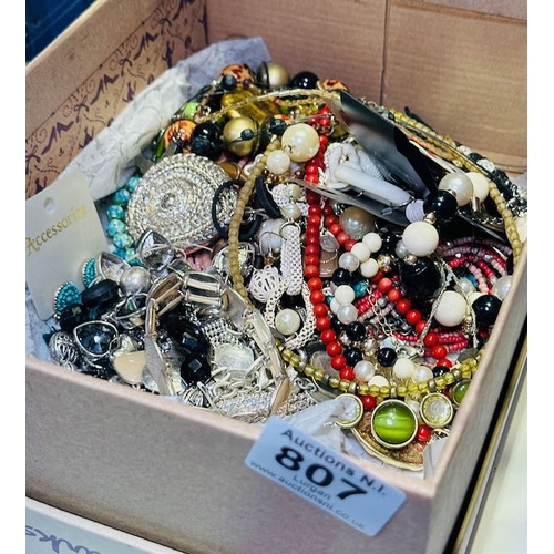 807 - Large Box Of Jewellery