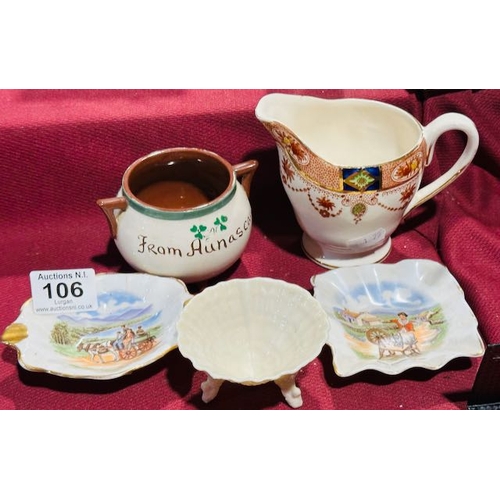 106 - Collection of Irish Pottery Incl Belleek, Arklow & Royal Tara