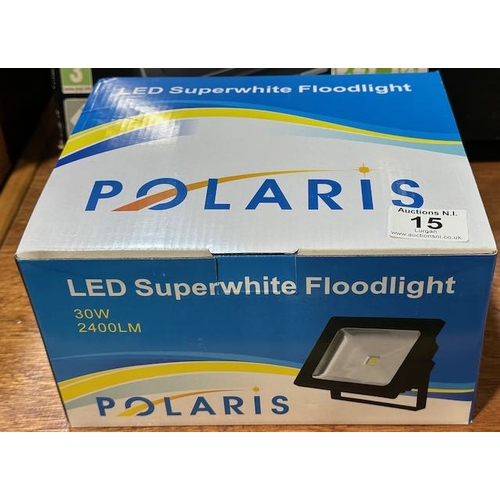 15 - Polaris 30w LED Superwhite Floodlight - Box Sealed