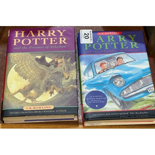 20 - 2 x Harry Potter Hard Back Books - The Chamber Of Secrets + The Prisioner Of Azkaban