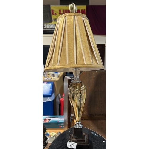 66 - Ornate based Table Lamp & Gold Coloured Shade