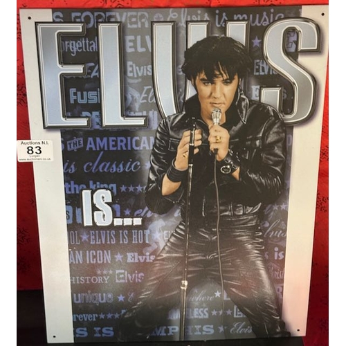 83 - Large Metal Elvis Sign - 