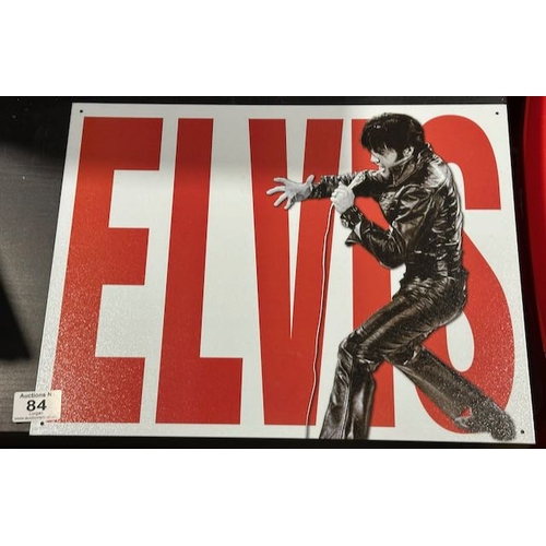 84 - Large Metal Elvis Sign - 