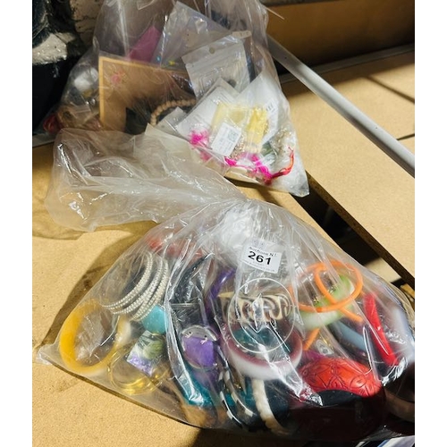 261 - 2 x Clear Bags Of Jewellery