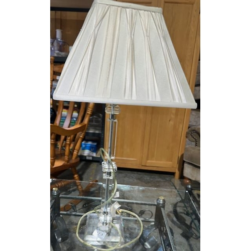 273 - Ornate Crystal Style Table Lamp With Cream Shade