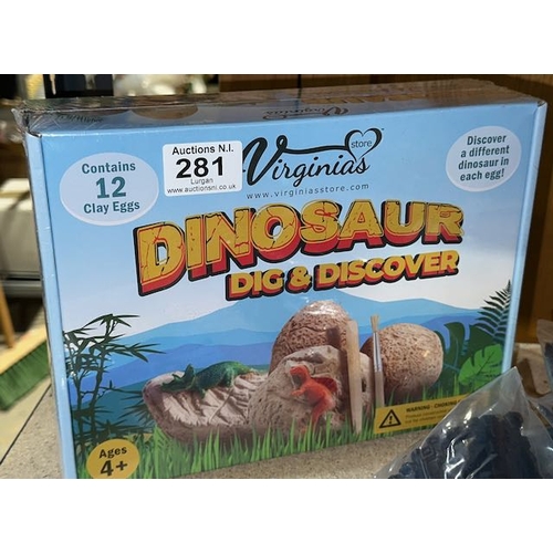 281 - 12pk Dinosuar Dig & Discover Set - Sealed