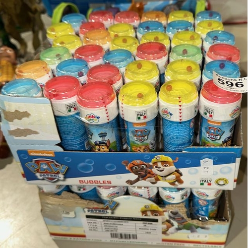 596 - 2 x 36pk Approx Paw patrol Bubbles