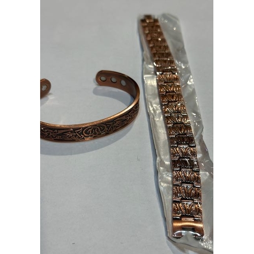 1033 - 2 x Coppertone Magnetic Bracelets