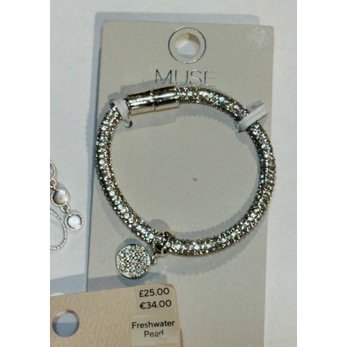 1036 - Boden Earrings, M&S Freshwater Pearl Bracelet + Muse Bracelet