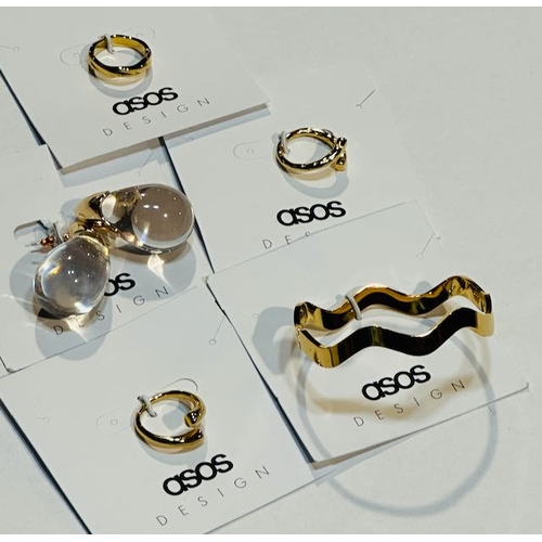 1042 - Collection of ASOS Jewellery Incl Rings, Earrings + Bracelet