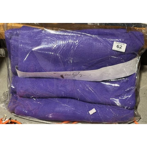 62 - Purple Artesia Sealed Blanket/Throw RRP £60