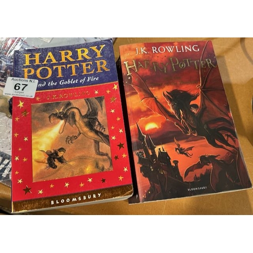 67 - Harry Potter Paperback x 2 - The Goblet Of Fire & Order Of The Phoenix