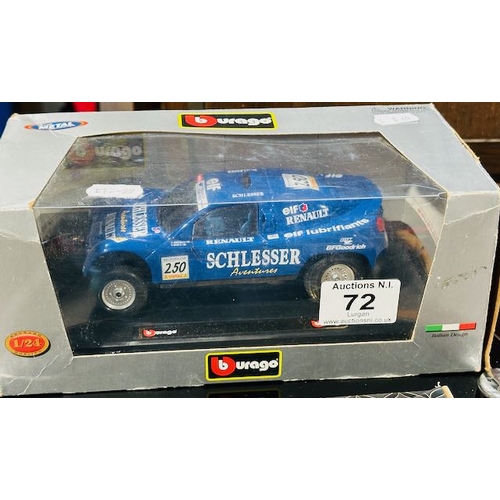 72 - Boxed Burago 1:24 Buggy Schessler On Mount