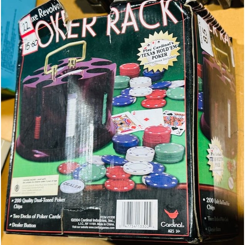 85 - Boxed Poker Set With Revolving Chip Stand