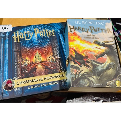 86 - Harry Potter Christmas At Hogwarts Hardback Movie Scrapbook + Harry Potter And The Goblet Of Fire Pa... 