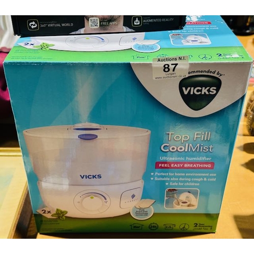 87 - Vicks Top Fill Coolmist Ultrasonic Humidifier - Box Sealed