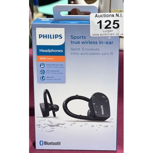 125 - Philips Sports true Wireless In ear Headphones - Sealed