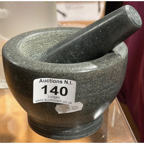 140 - Marble Mortar & Pestle